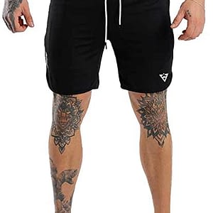 Pudolla Men’s 2 in 1 Running Shorts 7 Quick Dry Gym Athletic Workout Shorts for Men with Phone Pockets 